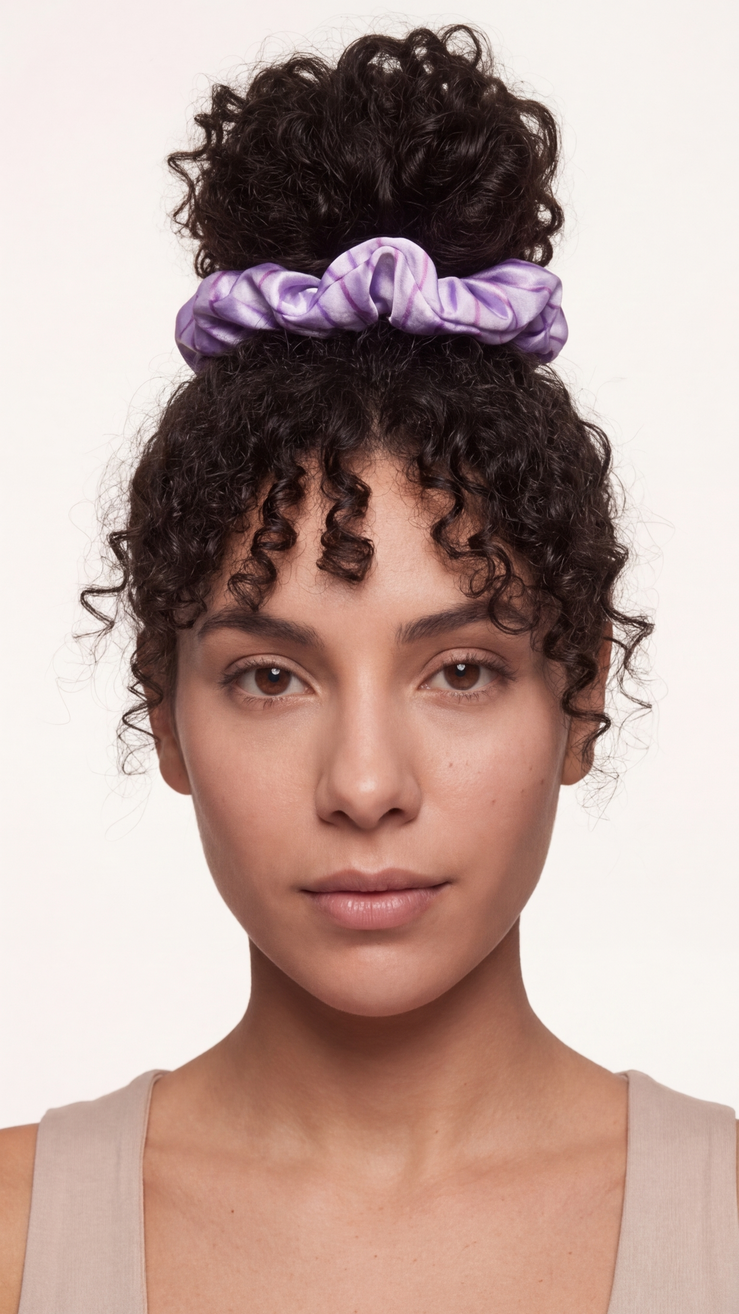 Scrunchie De Seda artistica - Jardin Floral