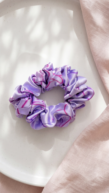 Scrunchie De Seda artistica - Jardin Floral